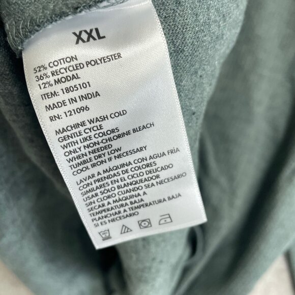 NEW English Laundry Men's XXL Green Long-Sleeve Crew Neck Waffle Knit Sweatshirt - Picture 10 of 11